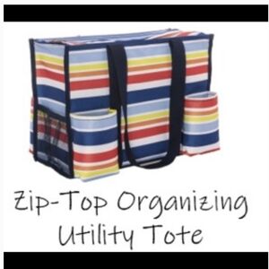 Thirty-One Zip Top Utility Tote Bag‎